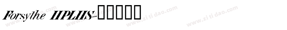 Forsythe HPLHS字体转换